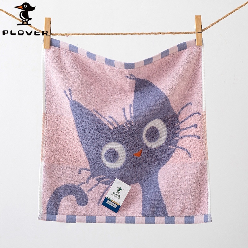 Dječji ručnik za lice od čistog pamuka, kvadratni ručnik za kupanje, Jacquard 32S, debeli, bez dlačica, 50–80 g