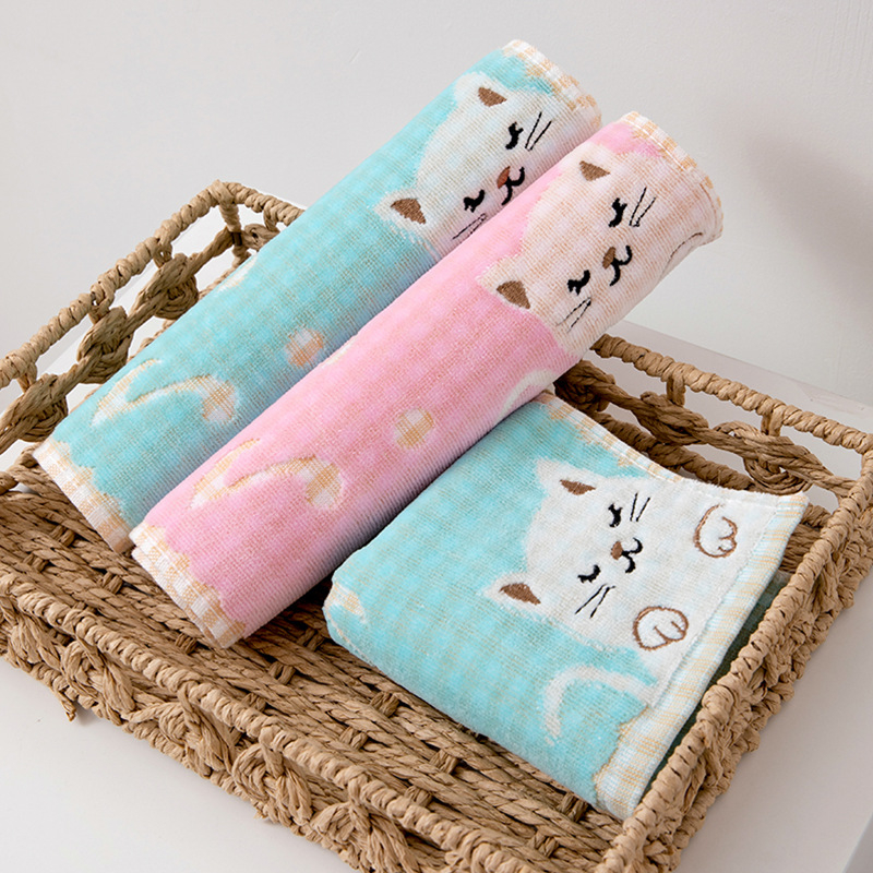 Dječji ručnik za lice od čistog pamuka s jacquard uzorkom, težine do 50 g, mogućnost prilagodbe — Osaka Cotton House