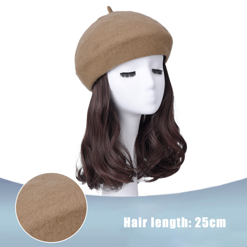 Perika u stilu beretke od baršuna za žene, kratka ravna kosa, kratka duljina, visokotemperaturna žica, model AT156