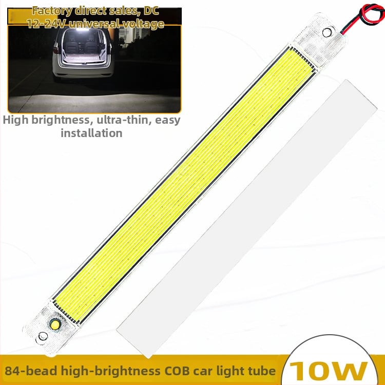 12-24V COB LED panel za unutarnje osvjetljenje vozila, 84 LED, visoka svjetlina, tanak profil s poklopcem, za modifikacije automobila i kamiona