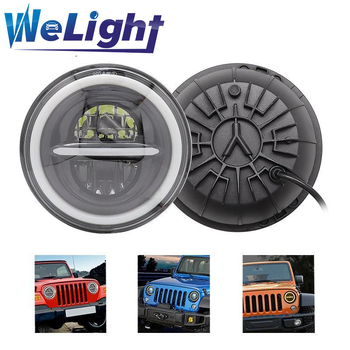 LED automobilska svjetla u Wrangler stilu s anđel očima i dnevnim svjetlom, 12-24V, 80W, IP68, 8000lm