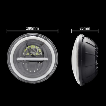 LED automobilska svjetla u Wrangler stilu s anđel očima i dnevnim svjetlom, 12-24V, 80W, IP68, 8000lm