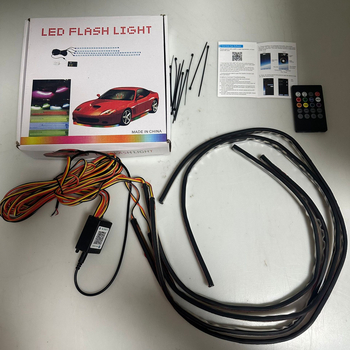 Lumină șasiu RGB pentru mașină, activare vocală, carcasă PC, 12V 1A