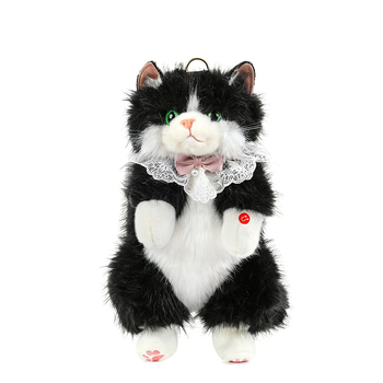 Păpușă pluş cu pisică, Pisică Rag Doll, pluș scurt cu umplutură PP bumbac, personalizare după mostră, ambalaj în pungă plasă