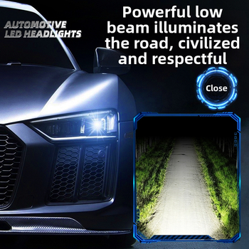 LED prednja svjetla za automobil s tri bakrene cijevi, ultra jasno, 170W, 12V, H4 integriran visok/niži snop, IP65