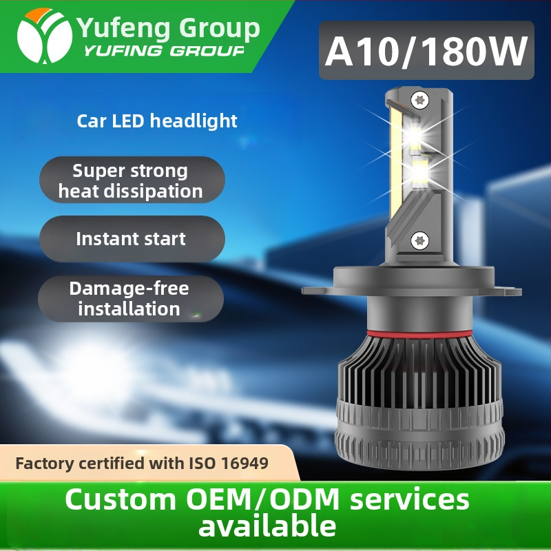 LED prednja svjetla za automobil s tri bakrene cijevi, ultra jasno, 170W, 12V, H4 integriran visok/niži snop, IP65