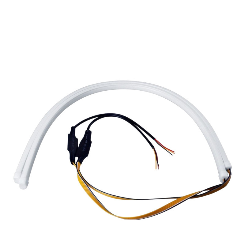 Lumină LED pentru mașină cu bandă ghidaj cu flux bidirecțional, 12V, 5W, silicon, universal