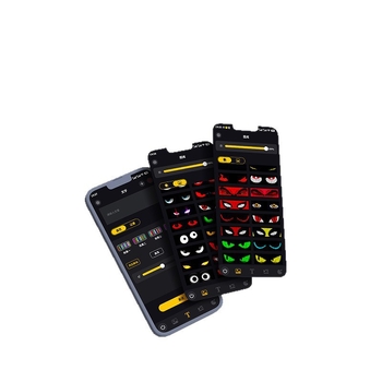 Ecran LED dinamic flexibil, Eye-ul Diavolului, pentru geamuri auto — ecran moale ultra-subțire. Model Evil Eye; Putere 5W; Tensiune 12–24V; Material: ecran LED moale; Instalare: adeziv.