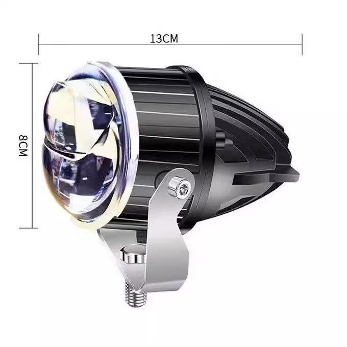 Spot LED pentru off-road cu lentilă laser și iluminare duală (55W, 12V, IP68, 5000–6500 lm)