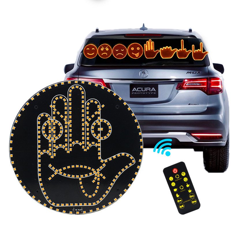 Automobilsko gestno svjetlo s nasmiješenim licem LED, Model 4556, 5V, 0.1A, 1W, ABS