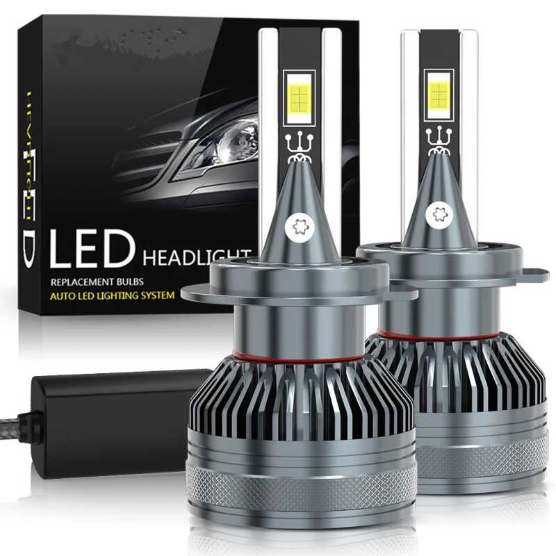 H7 automobilska LED prednja svjetla, Bullet stil, dvostruka bakrena cijev, 70W po paru, 5000LM, 10-30V, Plug-and-Play s kontrolom temperature