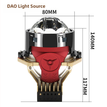 Automobilski LED far G6 s tri direktna laserska snopa i integriranom lećom za daljinu i blizinu, 70W, 12V, IP68, 12000 lm, LED izvor