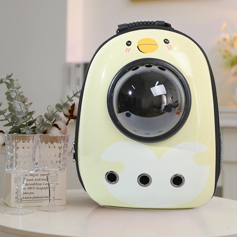 Torba za mačke Pipi Tao – prozračna, nosiva torba za kućne ljubimce s crtežom u svemirskom motivu; materijali: ABS, PC, Oxford tkanina; težina 1.5–1.9 kg; tvrdoća: srednja do tvrda