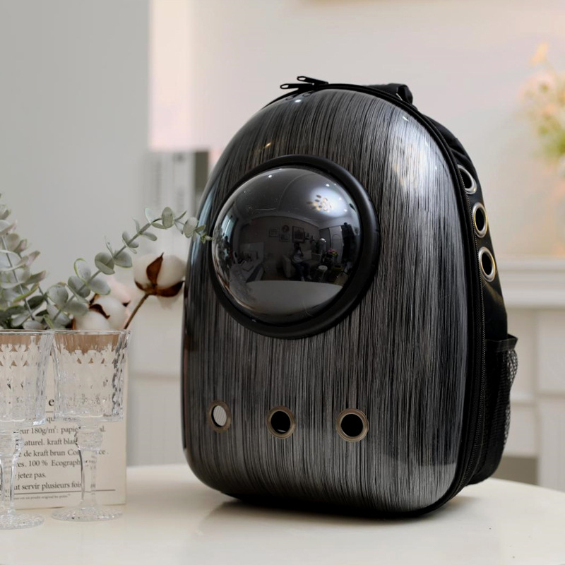 Torba za mačke Pipi Tao – prozračna, nosiva torba za kućne ljubimce s crtežom u svemirskom motivu; materijali: ABS, PC, Oxford tkanina; težina 1.5–1.9 kg; tvrdoća: srednja do tvrda