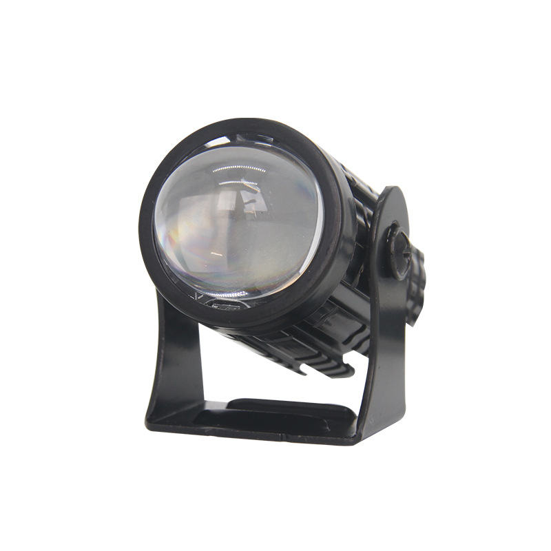 Proiector LED pentru motocicletă, 12W, corp din aluminiu, lentilă, model Mini steel cannon, 8-80V
