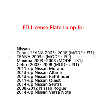 LED svjetlo za registarsku pločicu za Nissan Murano i Altima