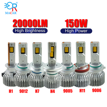 LED Far H4, Carcasă din Aliaj de Aluminiu, Compatibil H4, Fascicul High/Low, 12V, 150W