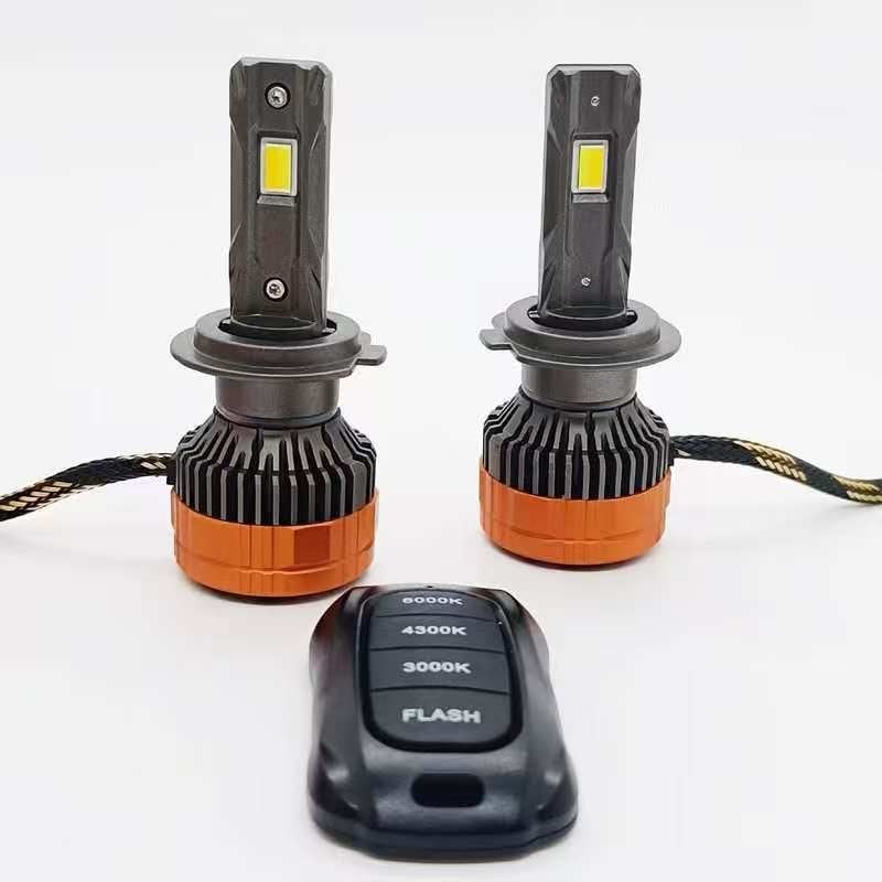 Automobilska LED svjetla s daljinskim upravljačem, 80W, 12V, 6000 lm, IP67, trobojna temperatura, kompatibilno s H4/9005