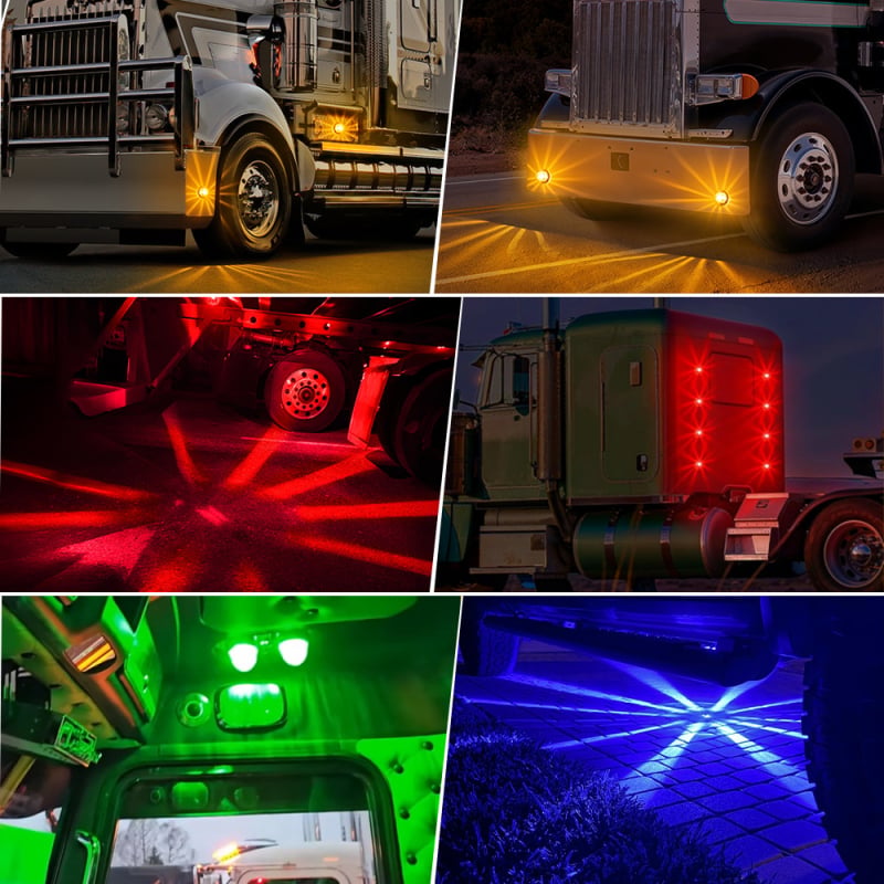 LED signalna lampica za prednji dio kamiona, universalna kompatibilnost, 12V, montaža ljepilom, kućište PC/ABS