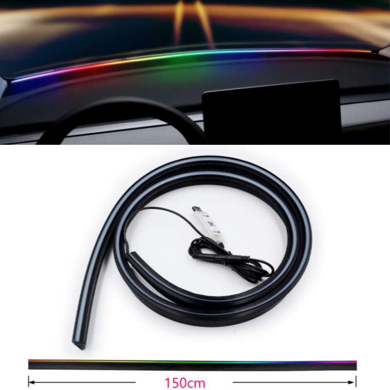 Unutarnje LED ambijentalno svjetlo za automobil za područje prednjeg vjetrobranskog stakla, USB napajanje, dekorativno svjetlo središnje konzole