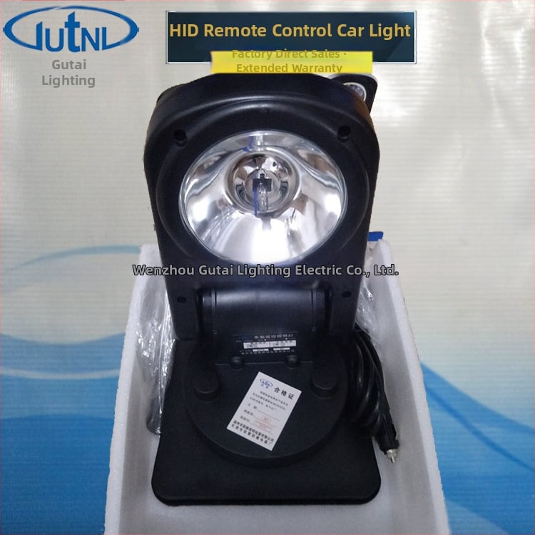 GTZ828 Xenónové auto hľadacie svetlo, diaľkové ovládanie, skladacie a viacsmerné, 12/24 V, 35/50 W, IP65, 16–24 h