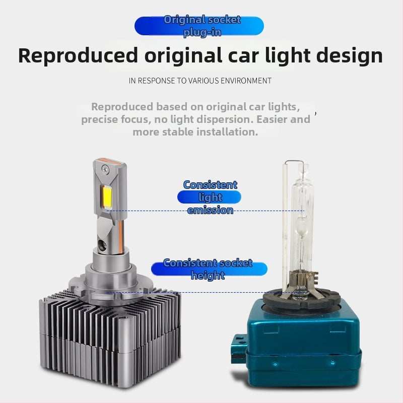 LED кит за преобразуване на фарове за HID лампи D1S/D2S/D3S/D4S/D5S/D8S, 55W, universālā sasavietojamība