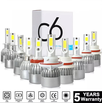 Automobilska LED prednja svjetla za C6 — COB 36W, 12V, 3800lm, IP68, avionski aluminij