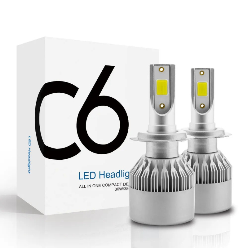 Automobilska LED prednja svjetla za C6 — COB 36W, 12V, 3800lm, IP68, avionski aluminij