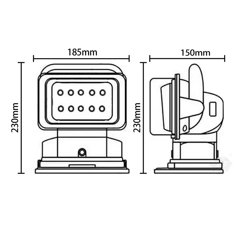 Jinlong LED reflektor s diaľkovým ovládaním, 12/24V, 100W, JL-2009B, životnosť >30 000 h
