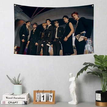ENHYPEN-téma tamni idol grupa tapiserija za dnevni boravak; materijal: Tencel (Lyocell); Peach Skin glavni materijal; sadržaj glavnog materijala 81-90%; digitalna toplinska prijenos tisak; oblik: pravokutnik