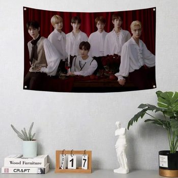 ENHYPEN-téma tamni idol grupa tapiserija za dnevni boravak; materijal: Tencel (Lyocell); Peach Skin glavni materijal; sadržaj glavnog materijala 81-90%; digitalna toplinska prijenos tisak; oblik: pravokutnik