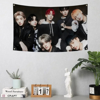 ENHYPEN-téma tamni idol grupa tapiserija za dnevni boravak; materijal: Tencel (Lyocell); Peach Skin glavni materijal; sadržaj glavnog materijala 81-90%; digitalna toplinska prijenos tisak; oblik: pravokutnik