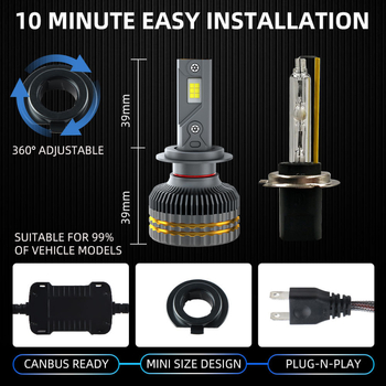 Auto LED prednja svjetla, 150W, 45000LM, 13.2V, IP68, univerzalna kompatibilnost s H1/H3/H4/H7