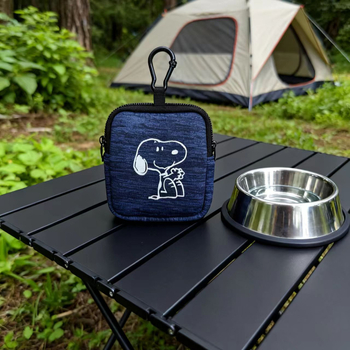 Kutyatréning deréktáska nassolnivaló tartóval, kültéri használatra, poliészter anyagból, YUXIAO márka, állatmintás, közepesen puha textúra.