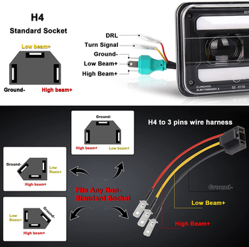 Far LED pentru autovehicul QBY-2111, 30W, 10-24V, IP67, 2800 lm, compatibil HID Xenon H4651/H4652/H4656