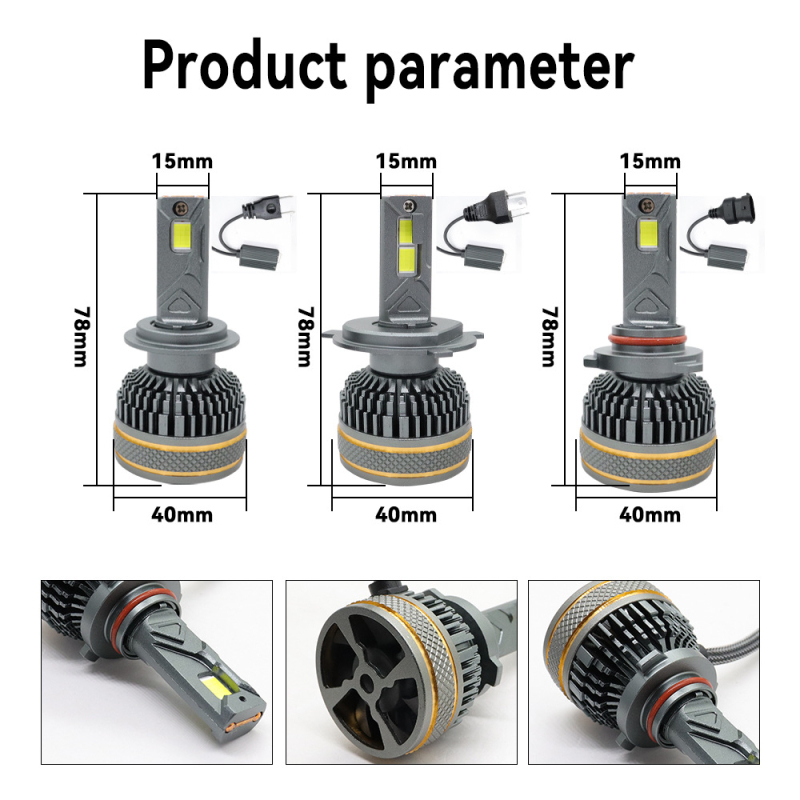Auto LED svjetla A886 | dvostruka bakrena cijev, visoka snaga, usmjereni snop, 104W, 10400LM, 12V, IP67