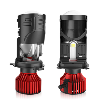 M01S LED фар за автомобил H4, двойно лещов дизайн, 60W, 8000LM, 9-30V