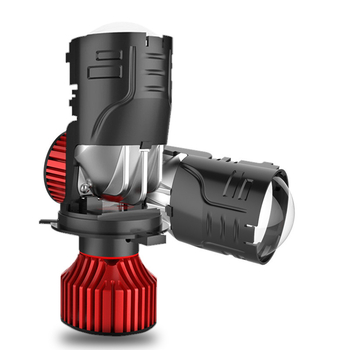 M01S LED фар за автомобил H4, двойно лещов дизайн, 60W, 8000LM, 9-30V