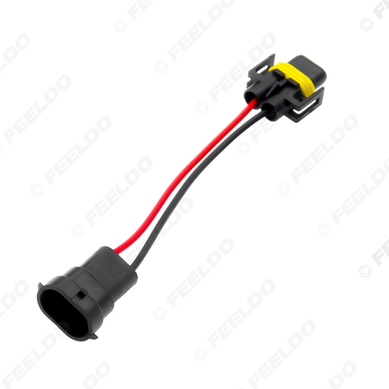 Auto lamp konverzijski kabel s H11 muško–ženski rotirajući konektor, kompatibilan HID/LED lampama; opća primjena; materijal plastika i metal.
