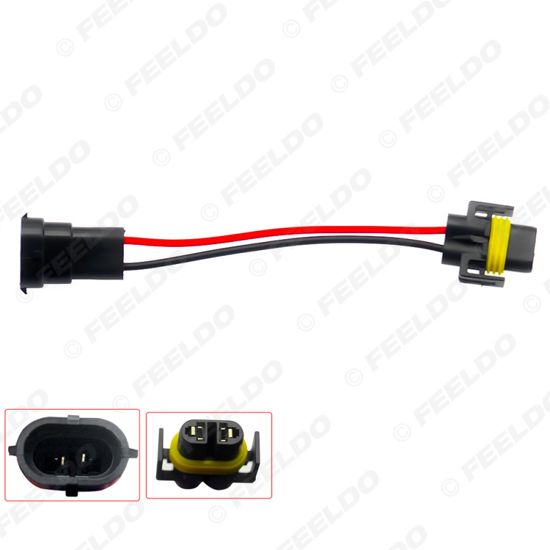 Auto lamp konverzijski kabel s H11 muško–ženski rotirajući konektor, kompatibilan HID/LED lampama; opća primjena; materijal plastika i metal.