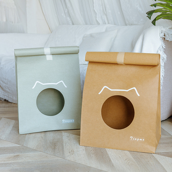 Kutyafészek – mosható Kraft papírból, csíkos mintázat, közepes keménység