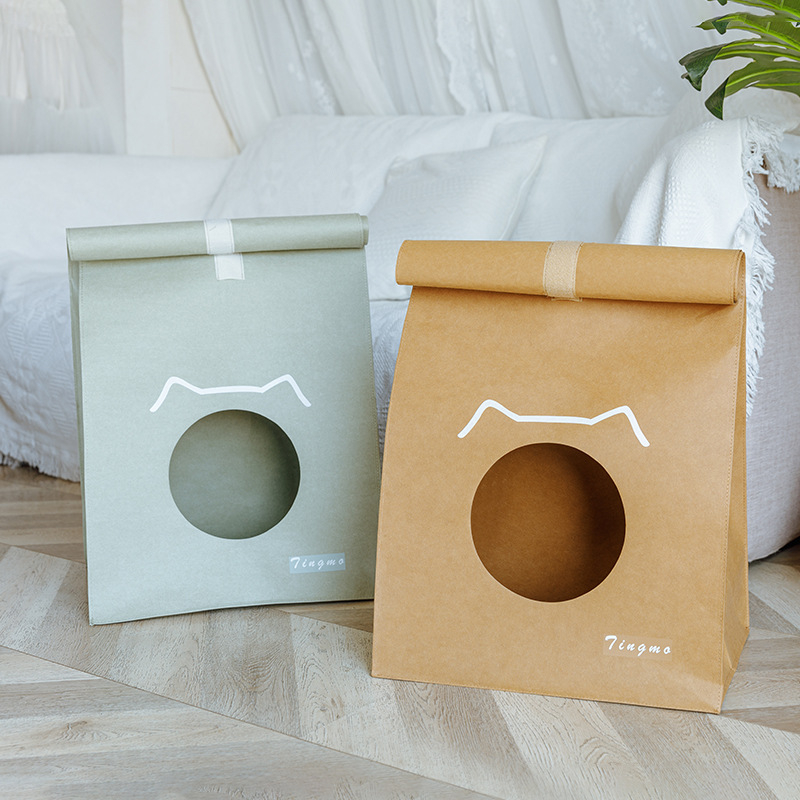 Kutyafészek – mosható Kraft papírból, csíkos mintázat, közepes keménység