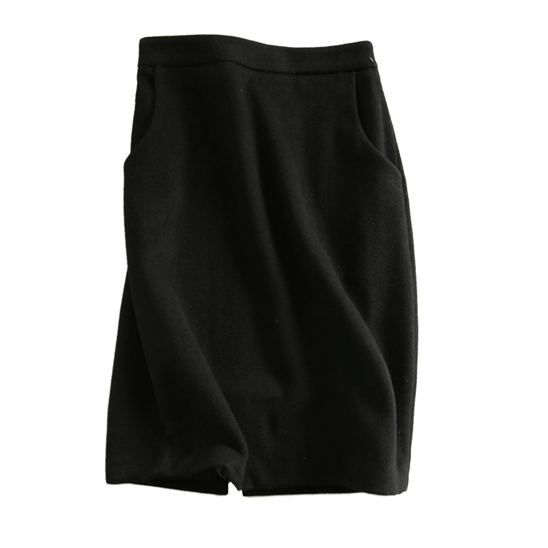 Fustă creion cu model tartan din lână, talie înaltă, lungime medie, croială dreaptă (50-70% lână; 30-50% fibre sintetice)