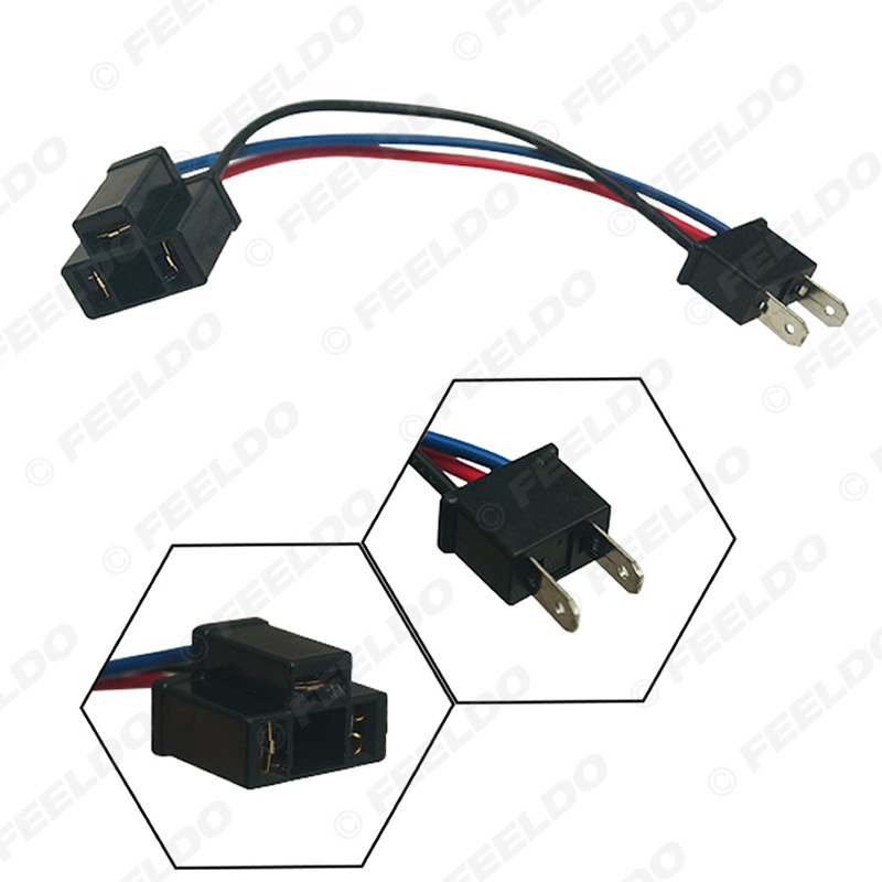 Kabel za konverziju H7 na H4 za automobilsku svjetlost – LED/HID baza lampe, univerzalna, plastična