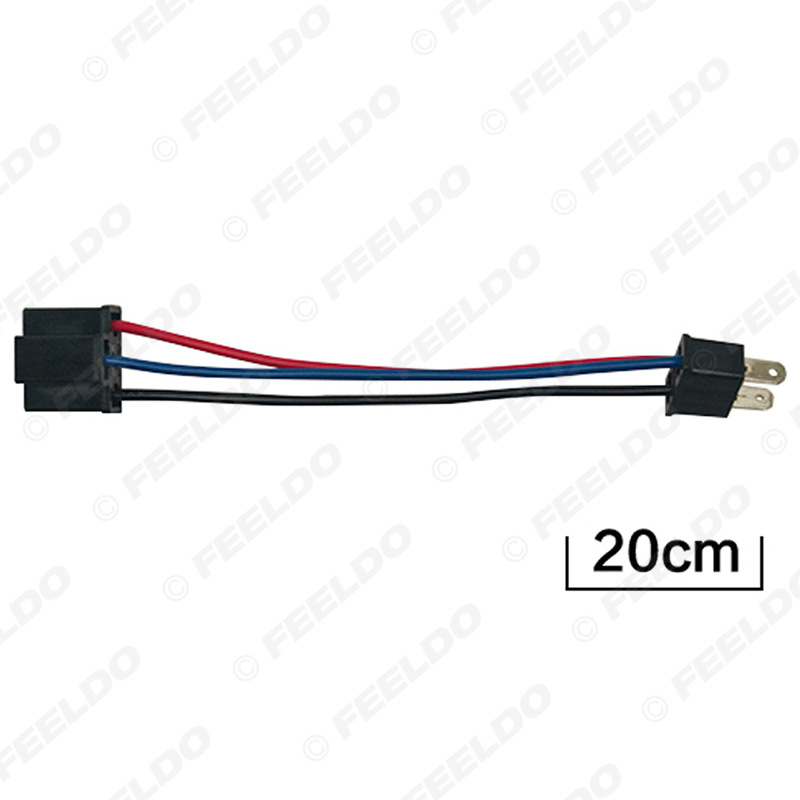 Kabel za konverziju H7 na H4 za automobilsku svjetlost – LED/HID baza lampe, univerzalna, plastična