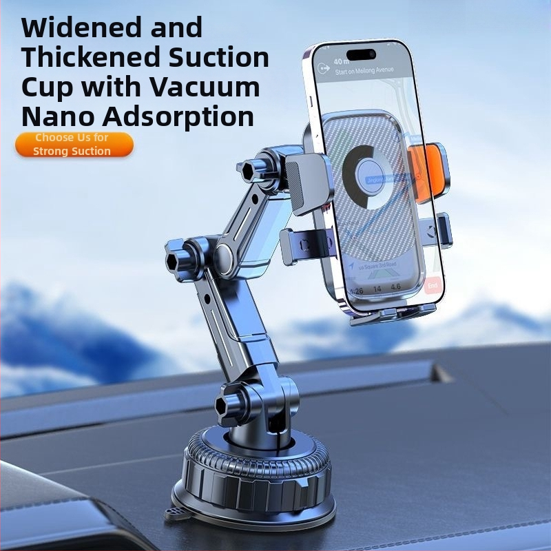 Držiak na mobil do auta s 5W nabíjaním, proti otrasom, lepiace upevnenie, vhodný pre slnečnú clonu, palubnú dosku a predné sklo