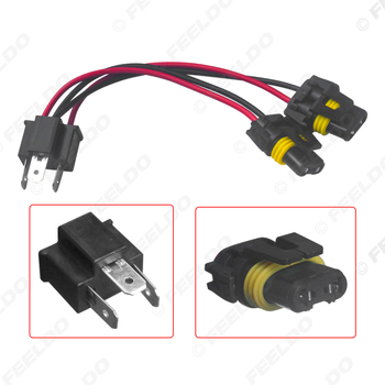 FEELDO Kabel adaptera za svjetla H4–9006, dvostruka glava, univerzalno, plastični