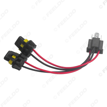 FEELDO Kabel adaptera za svjetla H4–9006, dvostruka glava, univerzalno, plastični