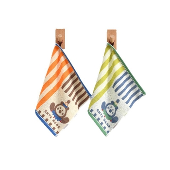 Dječji ručnik za lice i tijelo, 100% pamuk, upija i mekan; 21 vlakana, jacquard tkanina, šavovi na rubu, model 251419F