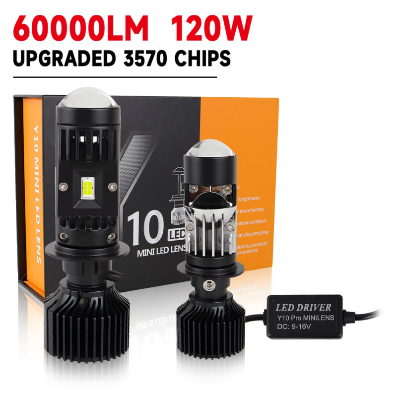 Auto LED far Y10pro 120W 12V IP68 18000LM H4/H7